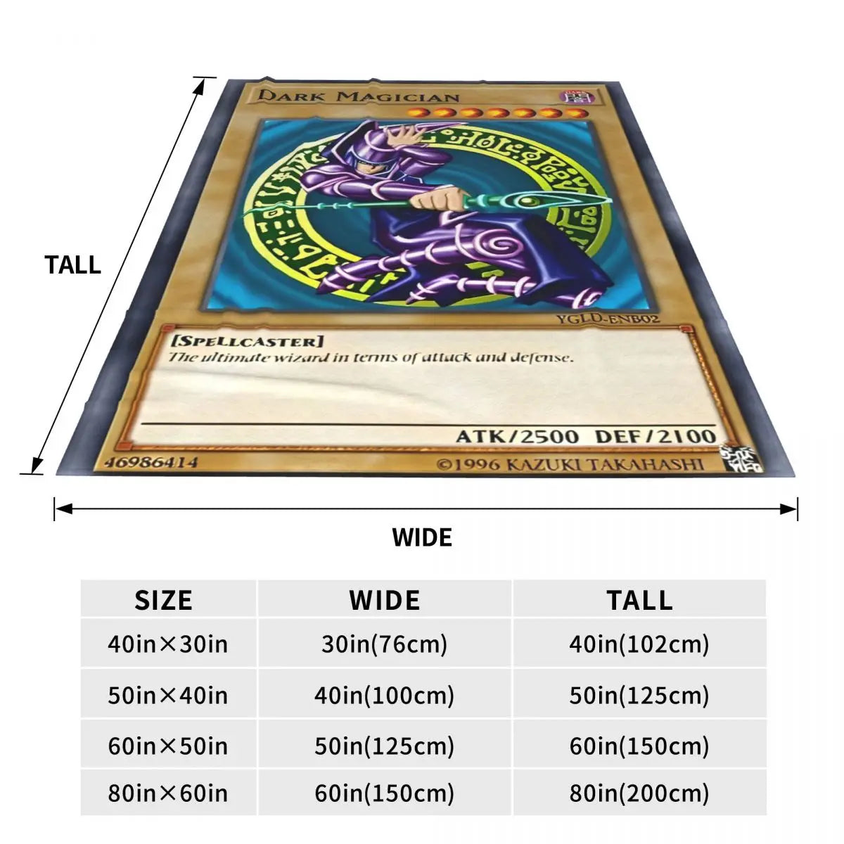 Yu-Gi-Oh! Dark Magician Blanket β 150cm x 200cm