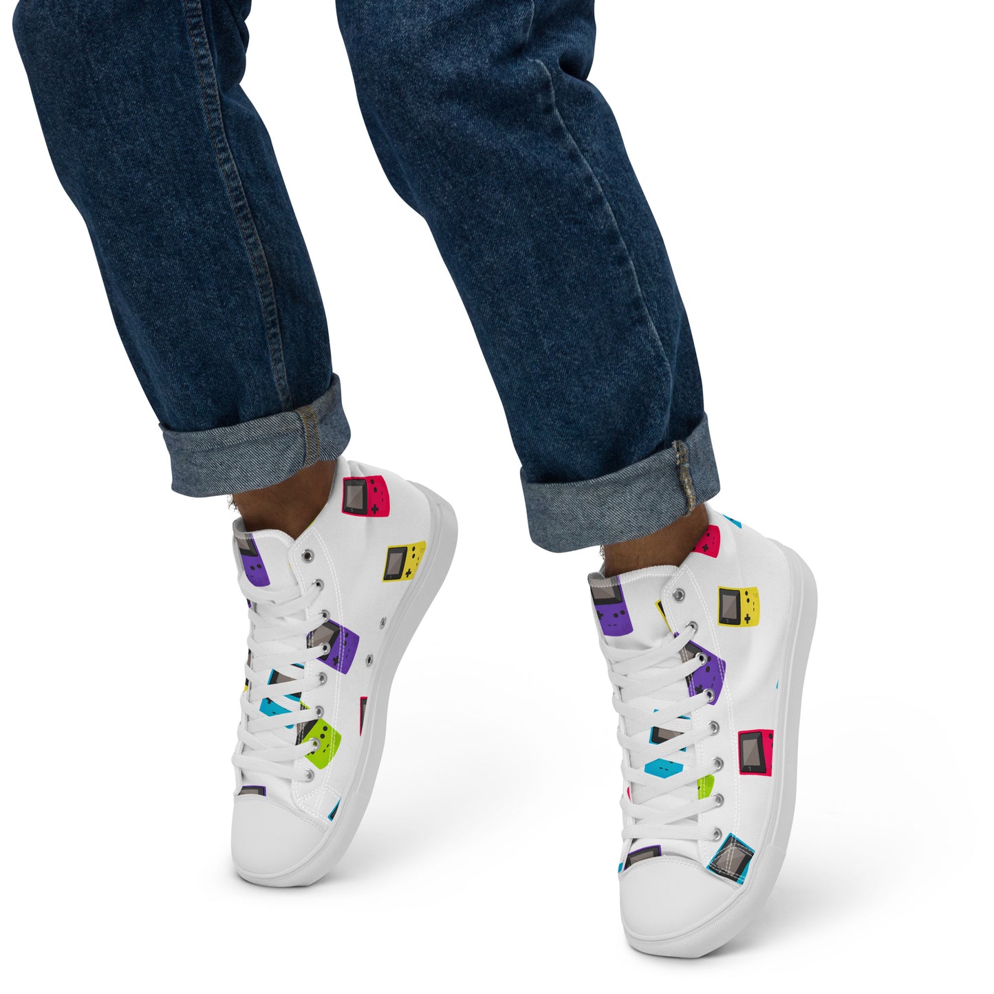 GameboyMen’s high top canvas shoes