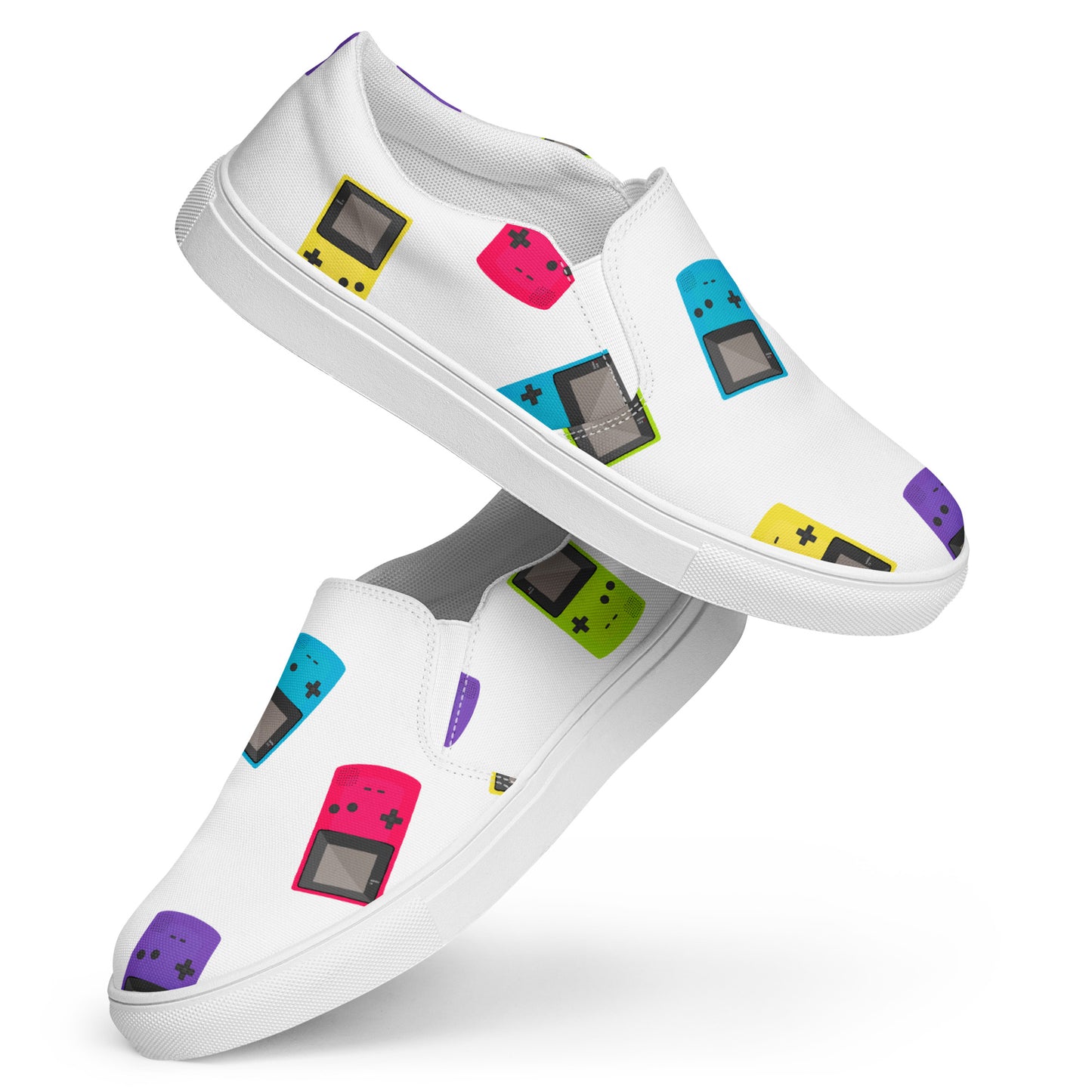 Retrogameboyslip-on canvas shoes