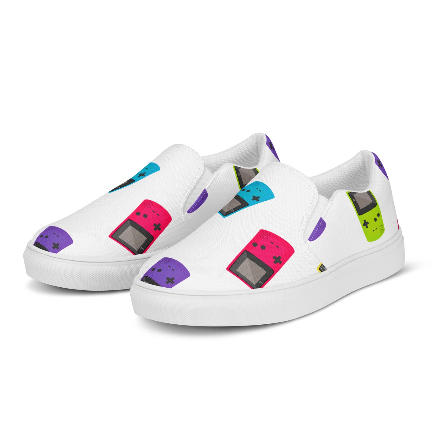 Retrogameboyslip-on canvas shoes