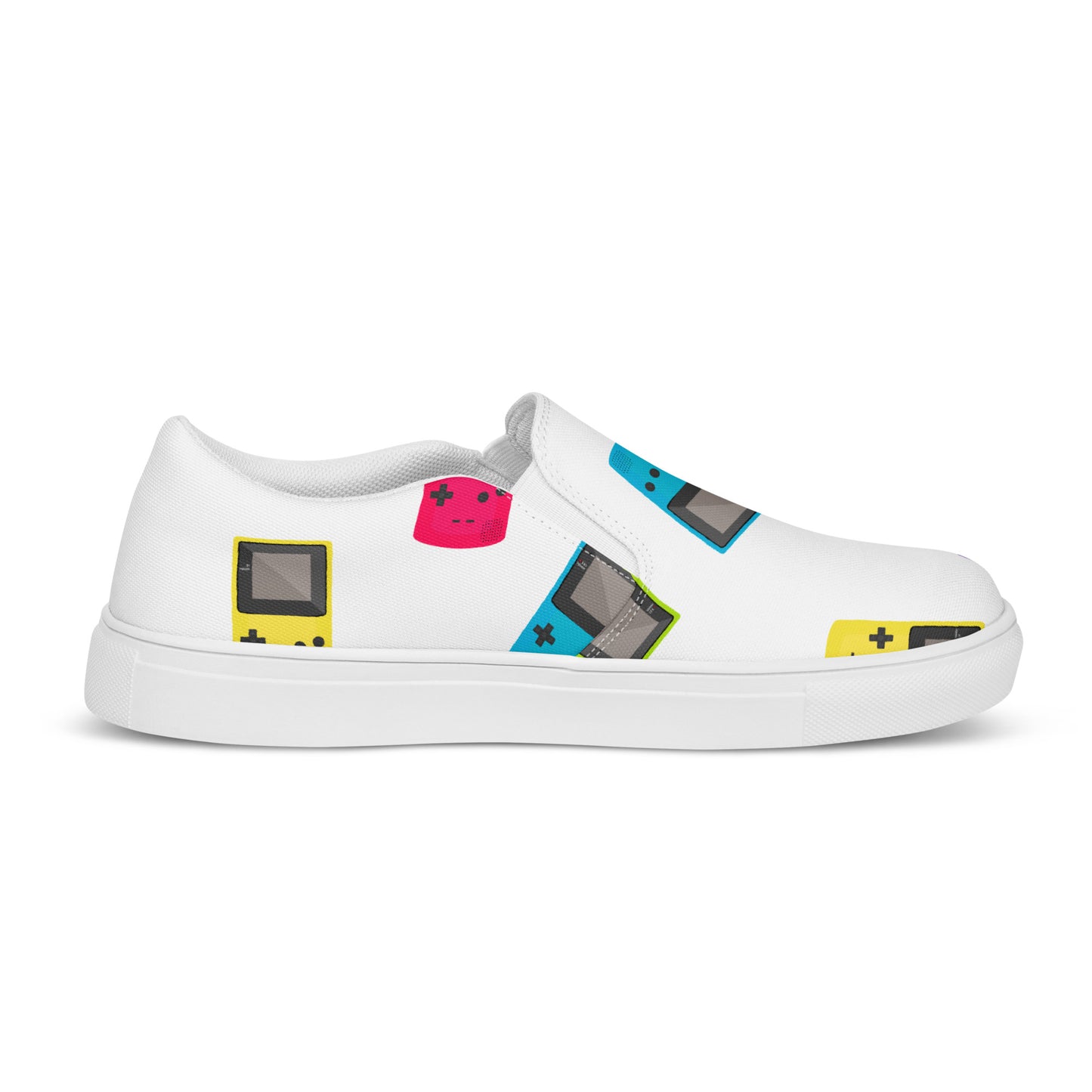 Retrogameboyslip-on canvas shoes