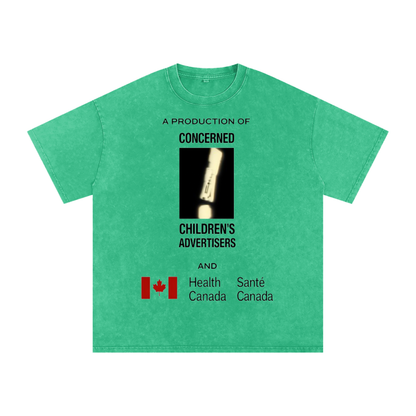 Snow Washed Oversized Cotton T-Shirt