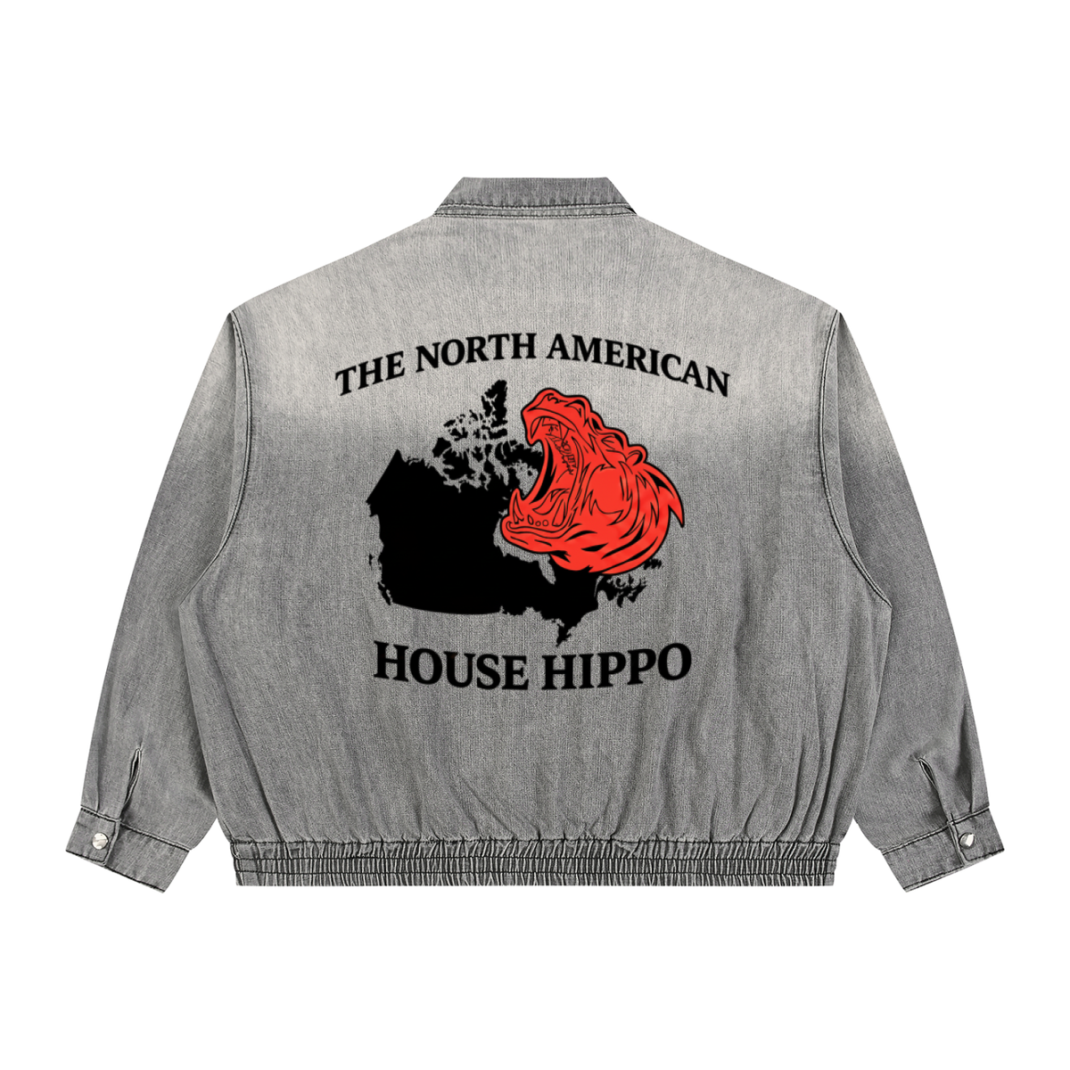 Unisex Vintage Wash Full-Zip Denim Jacket