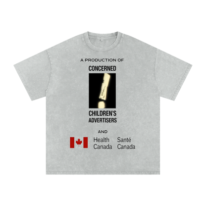 Snow Washed Oversized Cotton T-Shirt