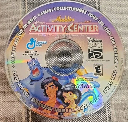 Aladdin Activity Center CD-ROM – General Mills Cereal Bonus (2000–2001, Pre-Owned)