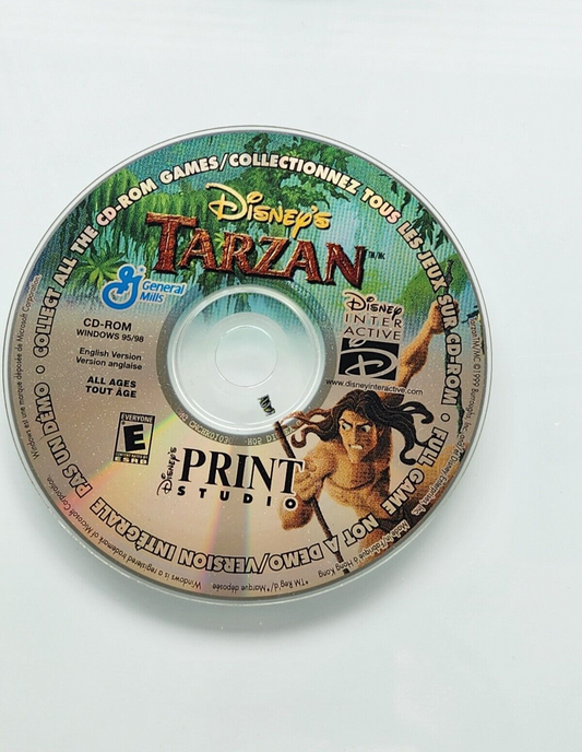 Disney’s Tarzan Print Studio – General Mills Cereal Promo CD-ROM (2000)