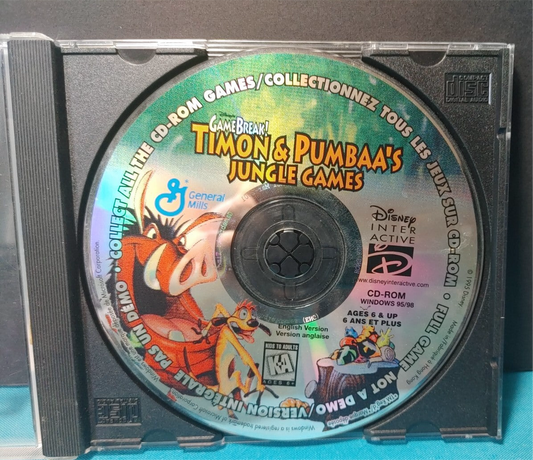 Disney’s Timon & Pumbaa Jungle Games – General Mills Promo CD-ROM (2000)