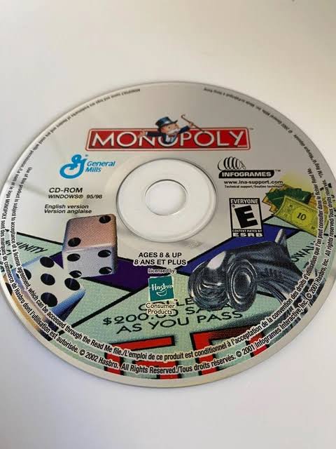 Monopoly CD-ROM – General Mills Cereal Bonus (2000–2001, Pre-Owned)