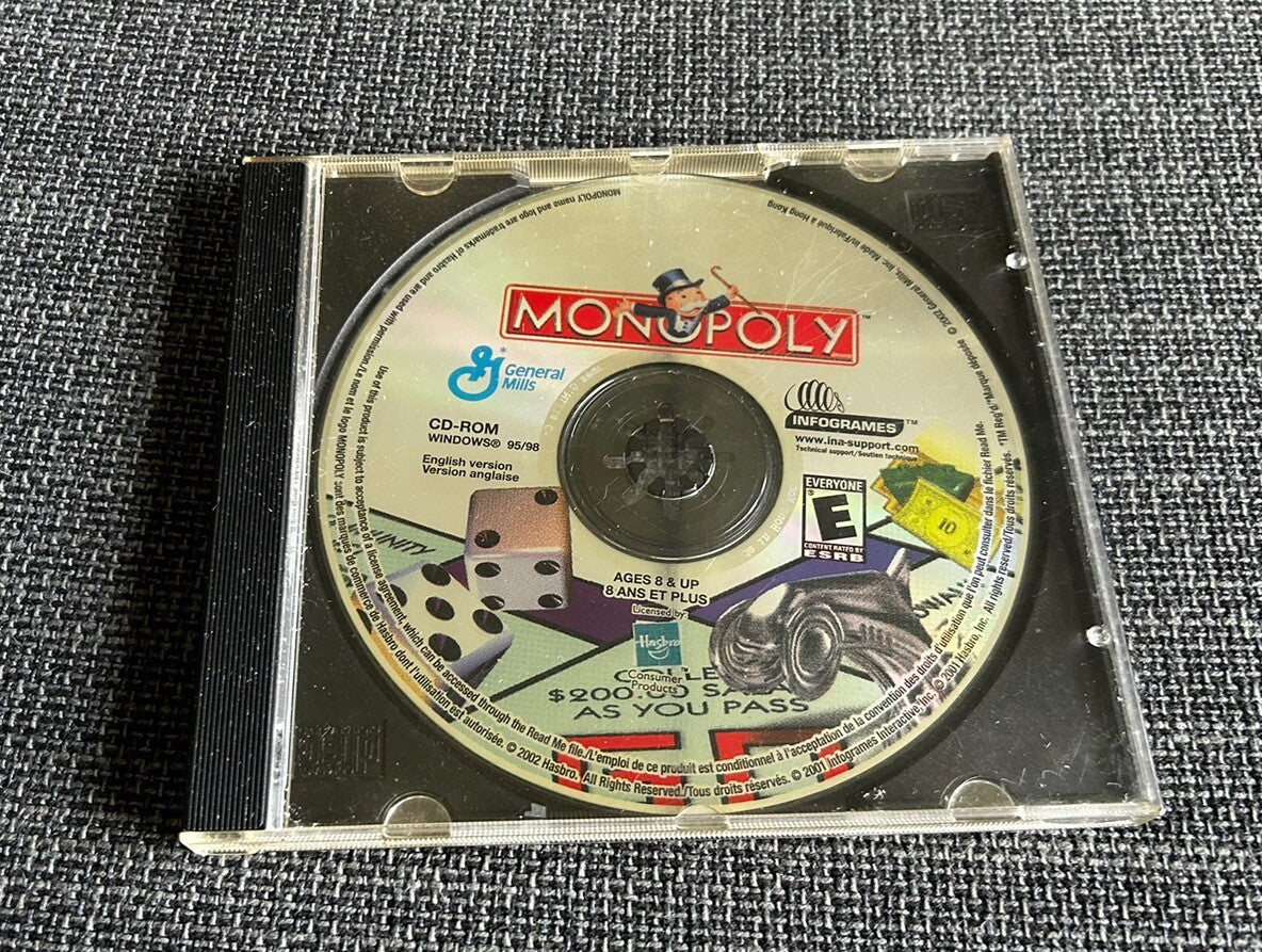 Monopoly CD-ROM – General Mills Cereal Bonus (2000–2001, Pre-Owned)