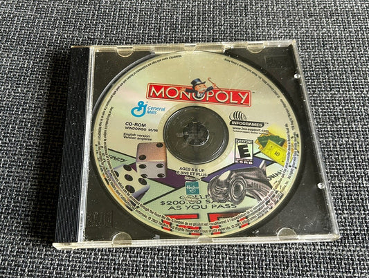 Monopoly CD-ROM – General Mills Cereal Bonus (2000–2001, Pre-Owned)
