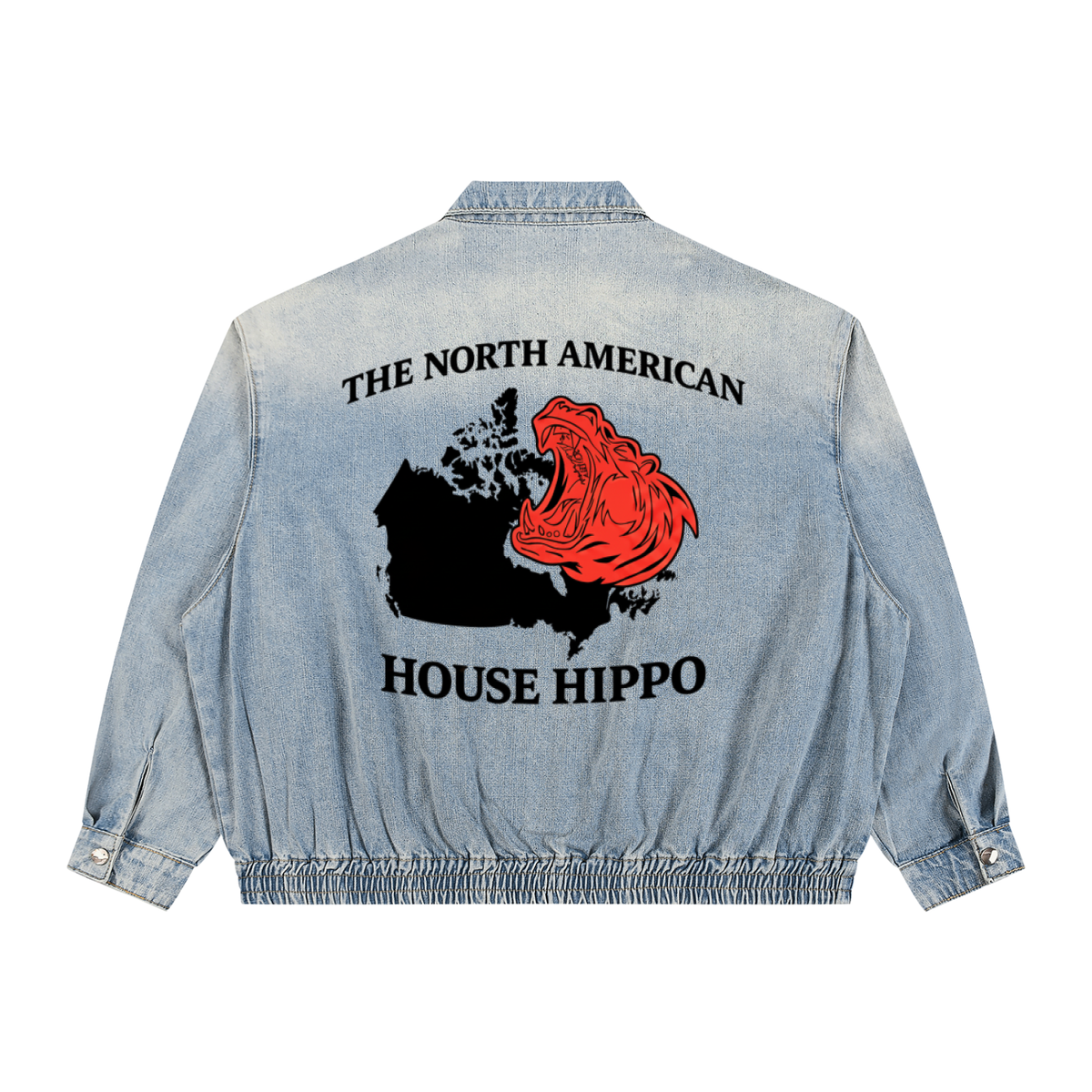 Unisex Vintage Wash Full-Zip Denim Jacket