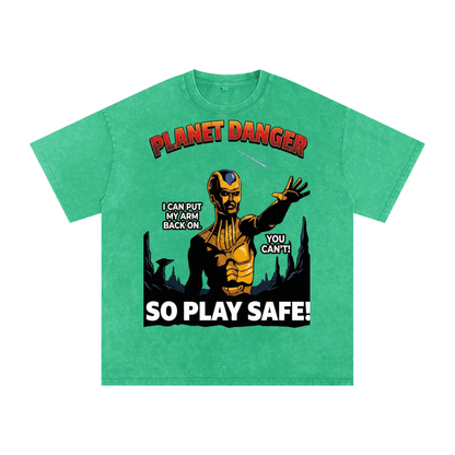 Planet Danger Oversized  T-Shirt