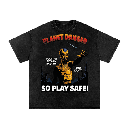 Planet Danger Oversized  T-Shirt
