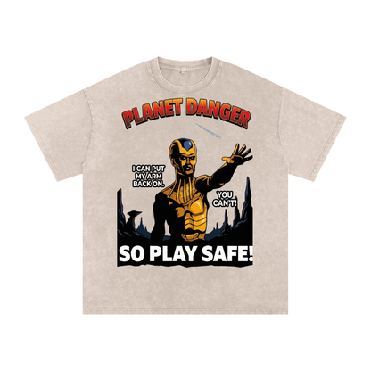 Planet Danger Oversized  T-Shirt