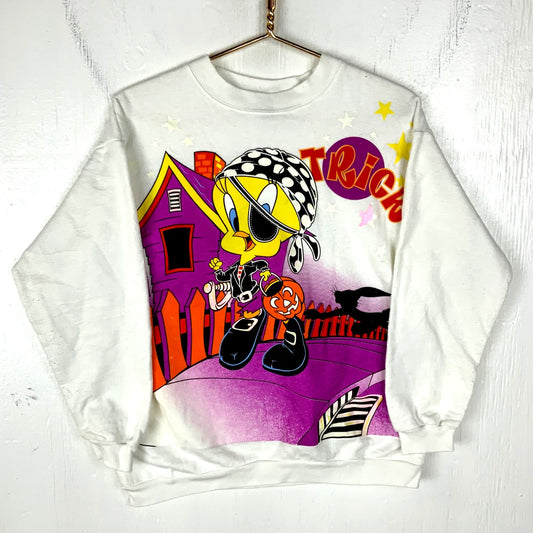Vintage Tweety Bird Trick Or Treat  Sweatshirt 1996 (small)